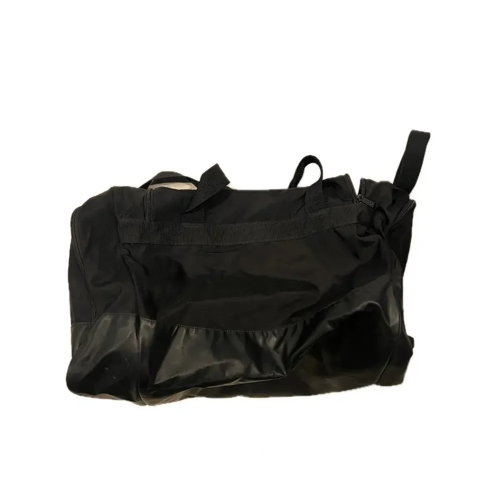 Adidas Faux Leather Medium 20"x12"x10" Black Duffel Gym Bag - Picture 3 of 5